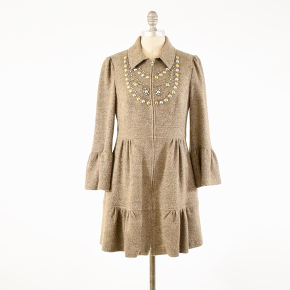 Nanette Lepore Jackets & Blazers - Nanette Lepore Beaded Metallic Dress Coat